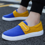 Men's Casual Sneakers Vulcanized Flat Shoes Designed Skateboarding Tennis Hook Loop Outdoor Sport Mart Lion   