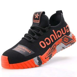 Sports Shoes Work Boots Puncture-Proof Safety Shoes Men's Steel Toe Security Protective Indestructible MartLion 8876-orange 40 