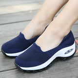 Platform Shoes Sneakers Women Running Breathable Mesh Slip-On Sports MartLion   