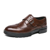 Brown Brogue Shoes Men's Tassel Leather Dress Casual Zapatos Hombre De Vestir MartLion brown 2891 38 CHINA