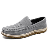 Golden Sapling Summer Loafers Genuine Leather Men's Casual Shoes Leisure Party Flats Classics Driving Platform Footwear MartLion GRAY 44 