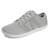 Men's Casual Sports Barefoot Shoes Minimalist Cross-Trainer Wide Toe Walking Zero Drop Sole Trail Running Sneakers MartLion A036  Light Gray 44 