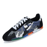 Retro Printed Sneakers Men's Breathable Canvas Casual Flats Lace-up Jogging Shoes Zapatillas Hombre MartLion black 5002 39 CHINA