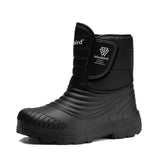 Men's Boots Winter Waterproof Snow Velvet Warm Outdoor Platform Cotton Casual Chef Shoes MartLion black 39-40 