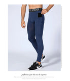 Men's Running Tights Compression Fitness Pants Elastic Running Basketball Sports Workout Tights Gym Running Training Leggings MartLion