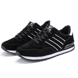 Breathable Sneakers Men Sport Running Shoes Women Light Athletic Shoes Leather MartLion 2018-black 41 