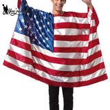 Unisex Adult Carnival American flag Cloak Cosplay Costume Independence Day National World Flag Fancy Dress MartLion   