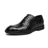 British Style Men's Oxfords Plaid Leather Shoes Dress Shoes Elite Formal Mart Lion Black 38 