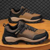 Men's Casual Shoes Waterproof Lace-up Outdoor Sports Walking Sneakers Platform Baskets Footwear Masculino MartLion Brown 39 