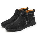 Men's Casual Shoes Trend Suitable for All Day Walking Zippers Handcrafted Boots MartLion black 44 