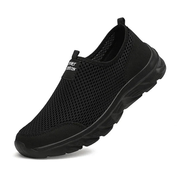 Men's Casual Sports Shoes Lightweight Breathable Jogging Trainer Sneaker Outdoor Walking Sneakers MartLion All black 38 