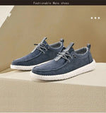 Classic Blue Loafers Shoes Men's Breathable Canvas Flat Espadrille Casual Mocassins Homme MartLion   