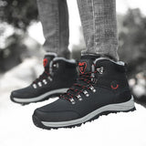 Men's Boots Waterproof Leather Sneakers Super Warm Military Outdoor Hiking Winter Work Shoes Mart Lion   