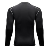  Winter Men's Thermal Compression Gym T Shirt Quick Dry Fitness Running Shirts Long Sleeve Bodybuilding Top Sport Football T-Shirt MartLion - Mart Lion