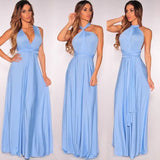 Dresses Women Girl Summer Female Red Long Dresses  Multi Rope Bandage Party MartLion lightblue L 