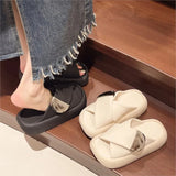 Summer step on the shit sense slippers women wear show foot small soft bottom beach sandals MartLion   