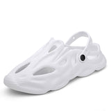 Summer Men's Slippers Platform Outdoor Sandals Beach Slippers Flip Flops Indoor Home Slides Bathroom Shoes Mart Lion White 39 