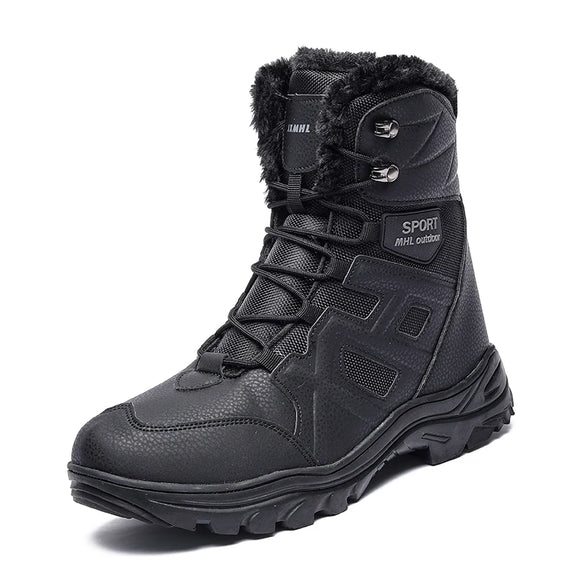  Outdoor Combat Boots Men's Hiking Shoes Special Forces Tactical Plush Warm Snow Large Casual Military MartLion - Mart Lion