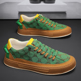 Men's Casual Sneakers Vulcanized Flat Shoes Designed Skateboarding Tennis Slip-on Walking Sports Mart Lion   