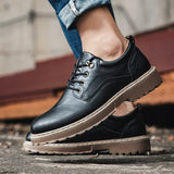 Men Leather Casual Shoes Leather Brand Men Shoes Work Safety Boots Designer Mens Flats Work &amp; Safety Shoes Mart Lion 8 6.5 