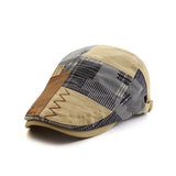 Men's Beret Hat Cotton Buckle Adjustable Newsboy Hats Cabbie Gatsby Cap MartLion 4 L 