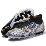  Men's Football Boots High Top Studded Ag Tf Non Slip Turf Soccer Shoes Breathable Sports Trainers Mart Lion - Mart Lion