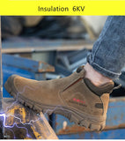 working and protective shoes men's women anti smash plastic toe safety anti puncture work boots welding welder MartLion   