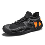 Summer Men's Casual Sneakers Breathable Sport Running Shoes Tennis Non-slip Platform Walking Jogging Trainers Mart Lion black orange 39 