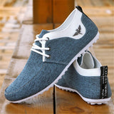 Men's Casual Shoes Canvas Flats Zapatos de hombre Driving Mart Lion   