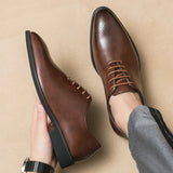 Mens Leather Shoes High Men's Shoes Oxford Wedding Men Dress Leather Shoes Gentleman Office Man Shoe MartLion