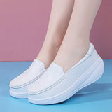 Foreign trade nurse shoes women's leather breathable soft thickened soles small white medical work MartLion   