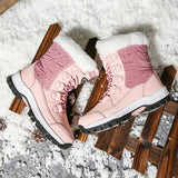 Winter Women Snow Boots Female Outdoor Boots Concise Boots Waterproof Plush Ladies Cotton-padded Shoes MartLion   