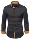  Autumn Solid Men's Shirt Baggy Long Sleeve Button Hawaiian 100% Cotton Linen Shirt Blouse Camisa Masculina Streetwear MartLion - Mart Lion