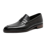 Men Leather Italian Loafer Shoes Men Black Brown Men Casual Shoes MartLion Black 1 10.5 