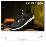 Casuals Men's Shoes Summer Breathable Hiking Walking Sneakers Outdoor Ultralight Leather Slip-on Climbing Trekking MartLion   