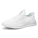 Damyuan Men's Running Shoes Knitting Mesh Breathable Sneakers Casual Jogging Sport Zapatos Para Correr Mart Lion 6056white 37 