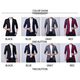 Spring Autumn Suits Men's Smart Casual Slim Fit Korean Solid Color Suits Professional Wear Blazer Jacket Mart Lion   