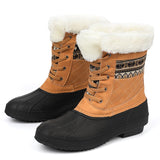Classic Winter Boots for women Warm Durable Flat Wool Women's Snow Shoes Mart Lion khaki 36 