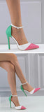 Liyke Women Sandals Crystal Rhinestones Female Shoes Buckle Pointed Toe Thin High Heels Party Ladies Pumps MartLion   