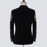High-end Luxury Court Banquet Cardigan Suit Jacket Men's Stand-up Collar Embroidery Wedding Dress Coats blazers MartLion   