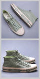 Classic Green High Top Sneakers Men's Breathable Flat Canvas Shoes Lace-up Casual Zapatillas De Hombre MartLion   