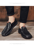 Men's Outdoor Casual Leather Shoes Handmade British Shoes Non-Slip Sole