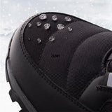  Warm Men's Snow Boots Waterproof Outdoor Winter Snowboots Rotated Button High Top Plush Cotton Winter Hiking Shoes MartLion - Mart Lion