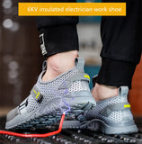 Breathable Summer safety shoes anti-puncture safety work sneakers plastic toe 6kv insulated electrician work MartLion   