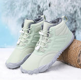 Snow Boots Waterproof Men's Winter Shoes Barefoot Ankle Couple Snow Shoes Outdoor Hiking Fur Warm Plush MartLion   