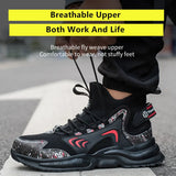 safety shoes men's anti puncture anti slip work sneakers with iron toe men's work shoes security boots MartLion   