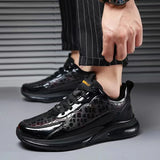 Leather Leather Casual Shoes Waterproof Fashion Men's Trendy Sneakers Slip Resistant Footwear MartLion   