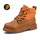Winter Brown Children's Boots Platform Boots Casual Kids Non-slip Boys Zapatos Para Nanos MartLion brown fur 6903 27 CN