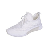 Women's Casual Shoes Spring And Summer Mesh Breathable Lightweight Sports Versatile Casual Gym Running Mart Lion White 4.5 