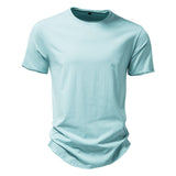  Outdoor Casual T-shirt Men's Pure Cotton Breathable Crew-Neck Short Sleeve Mart Lion - Mart Lion